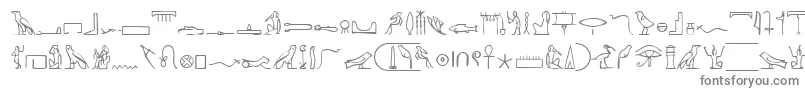 フォントPharaohglyphMedium – 灰色のフォント