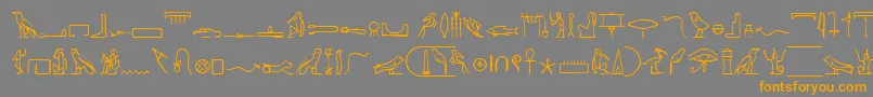 En savoir plus sur la police PharaohglyphMedium Police PharaohglyphMedium – polices orange sur fond gris