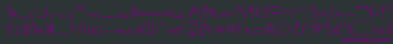 PharaohglyphMedium Font – Purple Fonts on Black Background