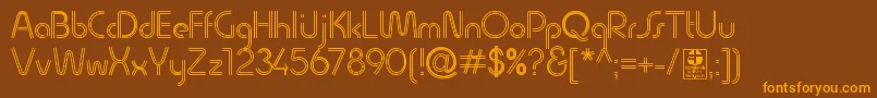 QuesatStripedDemo Font – Orange Fonts on Brown Background