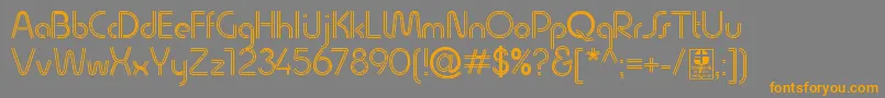 Fonte QuesatStripedDemo – fontes laranjas em um fundo cinza