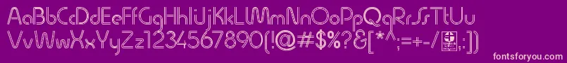 QuesatStripedDemo Font – Pink Fonts on Purple Background
