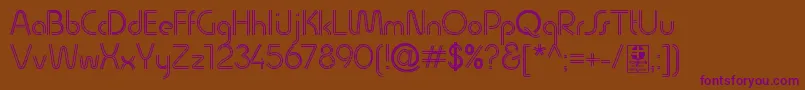 QuesatStripedDemo Font – Purple Fonts on Brown Background