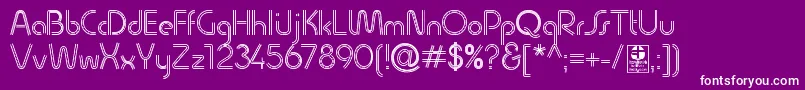 QuesatStripedDemo Font – White Fonts on Purple Background