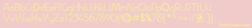 QuesatStripedDemo Font – Yellow Fonts on Pink Background
