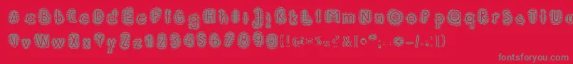 PaperBeach Font – Gray Fonts on Red Background
