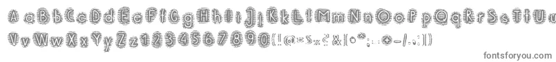 PaperBeach-fontti – harmaat kirjasimet valkoisella taustalla