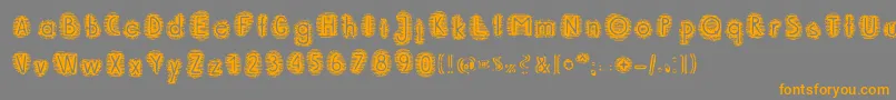 PaperBeach Font – Orange Fonts on Gray Background