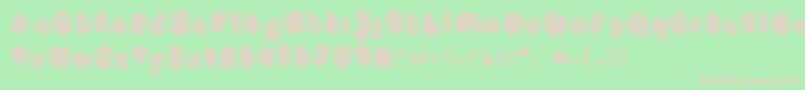 PaperBeach Font – Pink Fonts on Green Background