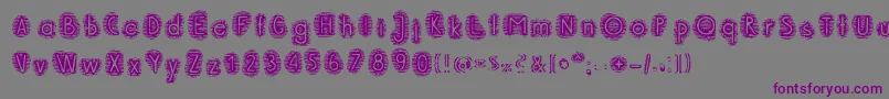 PaperBeach-Schriftart – Violette Schriften auf grauem Hintergrund