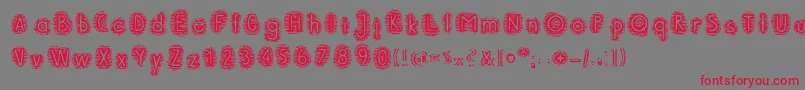 PaperBeach Font – Red Fonts on Gray Background