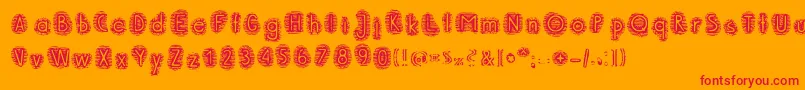 PaperBeach Font – Red Fonts on Orange Background