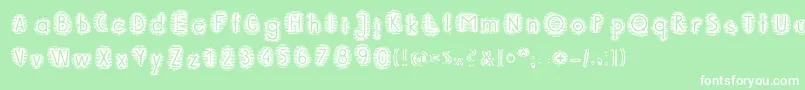 PaperBeach Font – White Fonts on Green Background