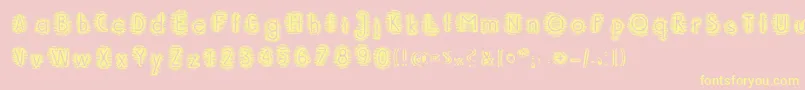 PaperBeach Font – Yellow Fonts on Pink Background