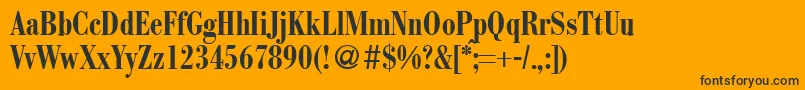ModernbodonicondBold-Schriftart – Schwarze Schriften auf orangefarbenem Hintergrund