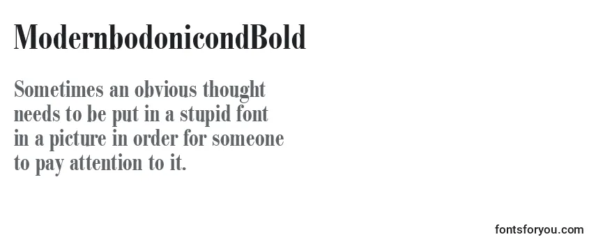 Шрифт ModernbodonicondBold