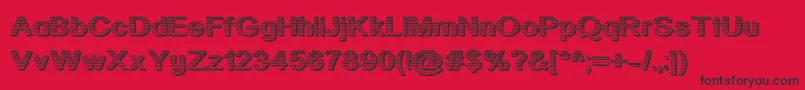 ACutAboveTheRest Font – Black Fonts on Red Background