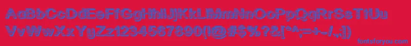 ACutAboveTheRest Font – Blue Fonts on Red Background