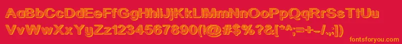 ACutAboveTheRest Font – Orange Fonts on Red Background