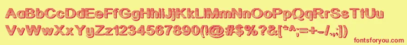 ACutAboveTheRest Font – Red Fonts on Yellow Background