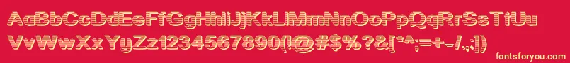 ACutAboveTheRest Font – Yellow Fonts on Red Background