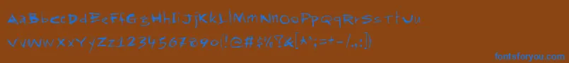 Rapjack ffy Font – Blue Fonts on Brown Background