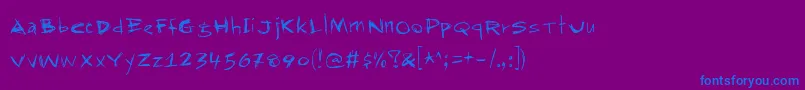 Rapjack ffy-Schriftart – Blaue Schriften auf violettem Hintergrund