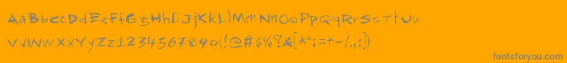 Rapjack ffy Font – Gray Fonts on Orange Background