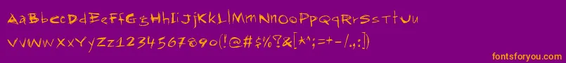 Rapjack ffy Font – Orange Fonts on Purple Background