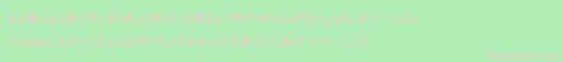 Rapjack ffy-fontti – vaaleanpunaiset fontit vihreällä taustalla