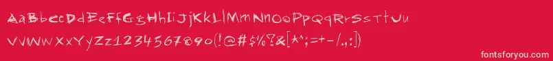 Rapjack ffy-Schriftart – Rosa Schriften auf rotem Hintergrund