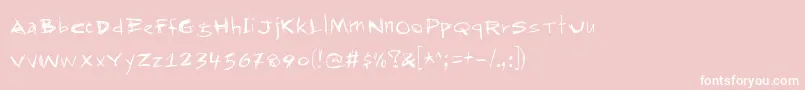 Rapjack ffy-fontti – valkoiset fontit vaaleanpunaisella taustalla