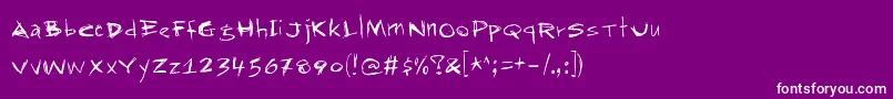 Rapjack ffy Font – White Fonts on Purple Background