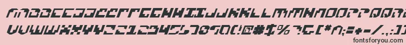 Xenov2i-Schriftart – Schwarze Schriften auf rosa Hintergrund