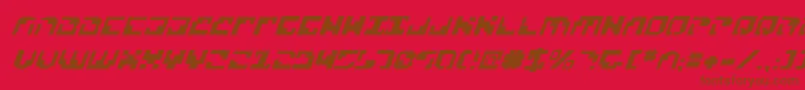 Xenov2i-fontti – ruskeat fontit punaisella taustalla