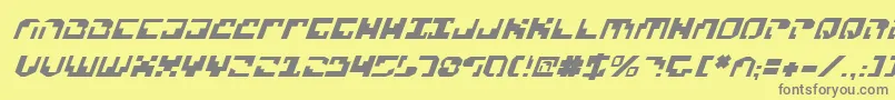 Xenov2i-fontti – harmaat kirjasimet keltaisella taustalla
