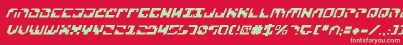 Xenov2i Font – Green Fonts on Red Background