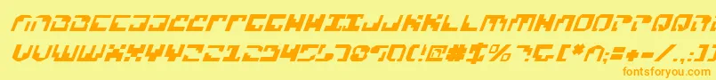 Xenov2i Font – Orange Fonts on Yellow Background