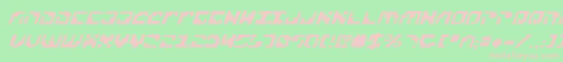 Fonte Xenov2i – fontes rosa em um fundo verde