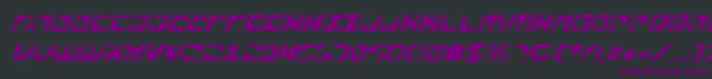 フォントXenov2i – 黒い背景に紫のフォント