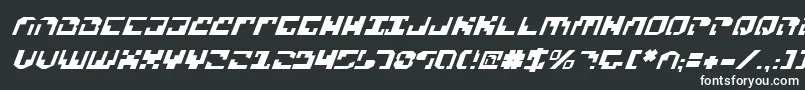 フォントXenov2i – 黒い背景に白い文字