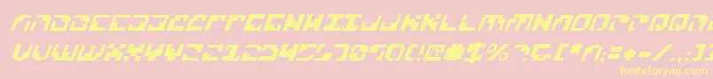Xenov2i-fontti – keltaiset fontit vaaleanpunaisella taustalla