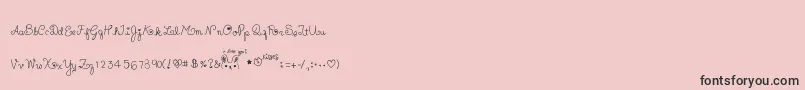 Charleesinluvv-Schriftart – Schwarze Schriften auf rosa Hintergrund