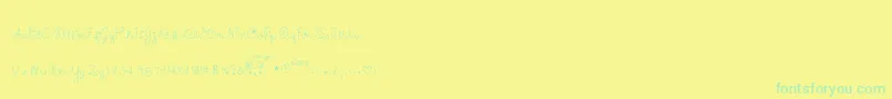 Charleesinluvv-Schriftart – Grüne Schriften auf gelbem Hintergrund