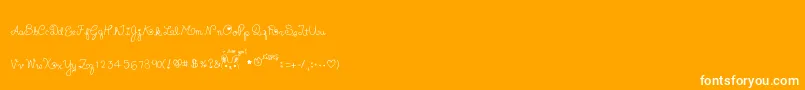 Charleesinluvv Font – White Fonts on Orange Background