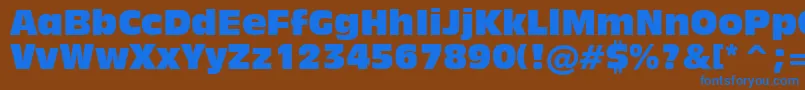 Inc901c Font – Blue Fonts on Brown Background