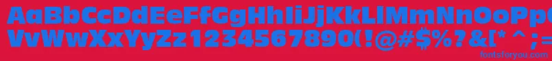Inc901c Font – Blue Fonts on Red Background