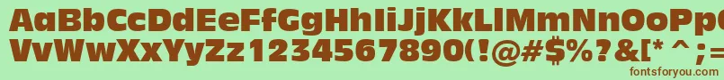 Inc901c Font – Brown Fonts on Green Background