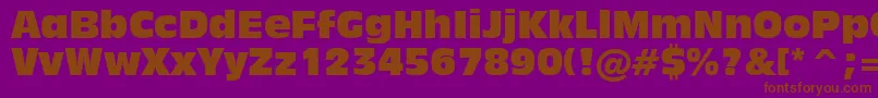 Inc901c Font – Brown Fonts on Purple Background