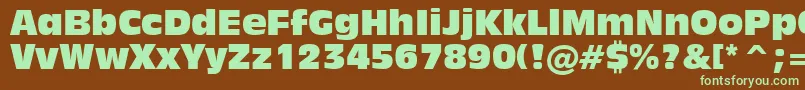 Inc901c Font – Green Fonts on Brown Background